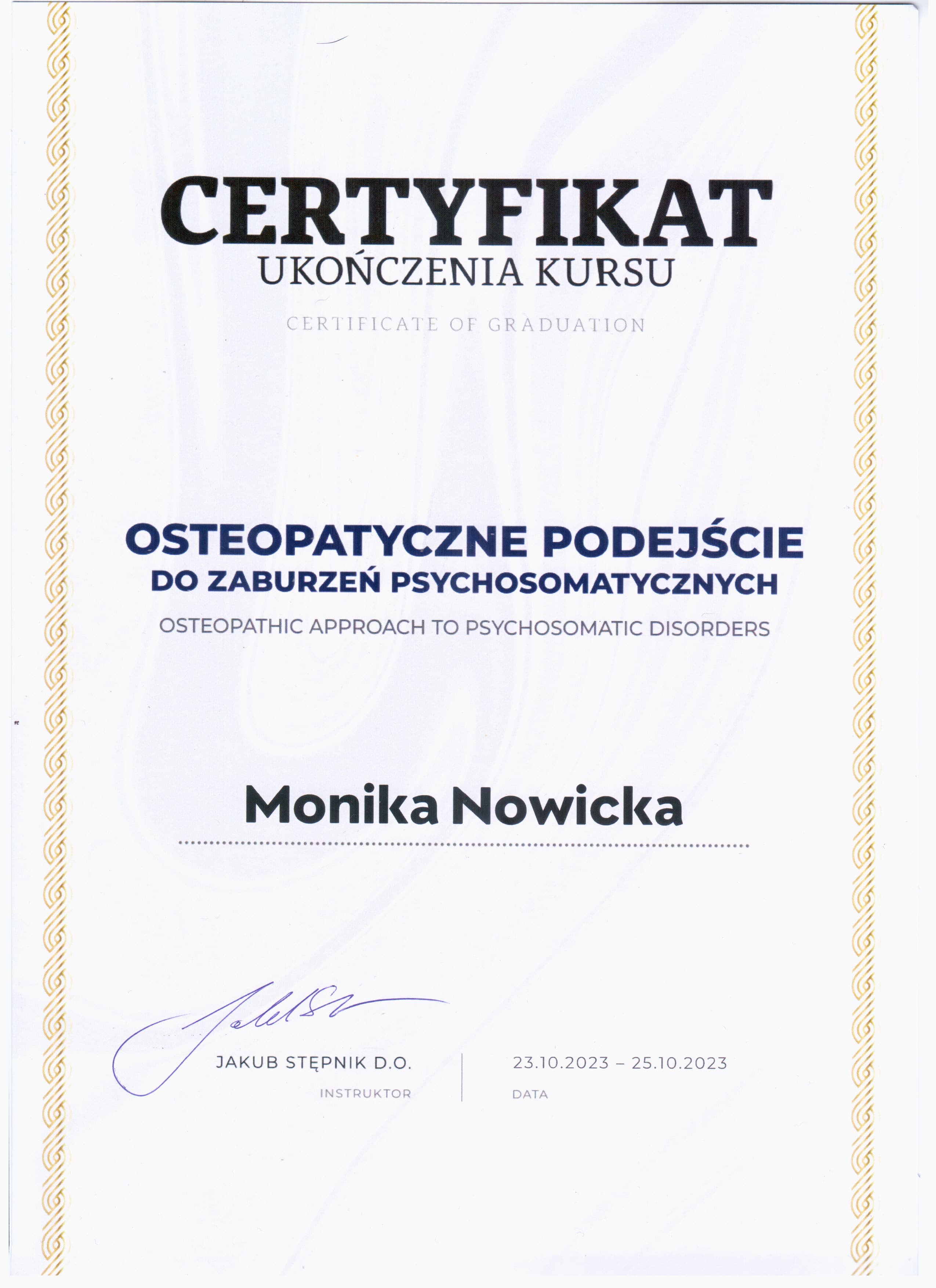 certificate